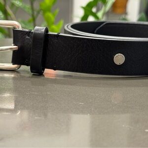 (2) Two rag & bone Black Leather Belts 34”